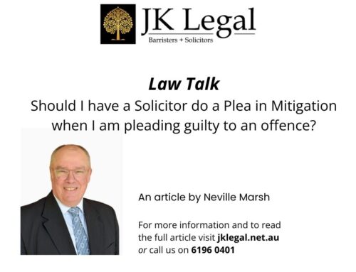 Should I have a Solicitor do a Plea in Mitigation when I am pleading guilty to an offence?
