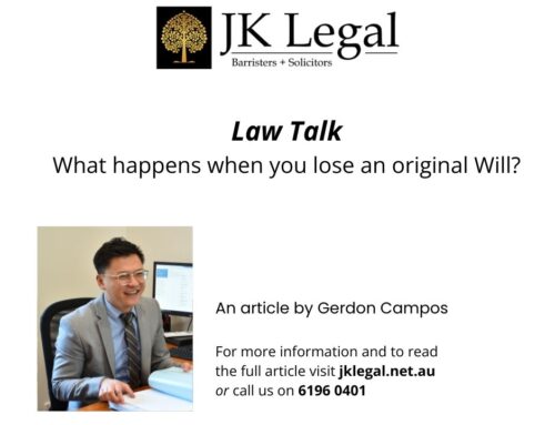 What happens when you lose an original Will?